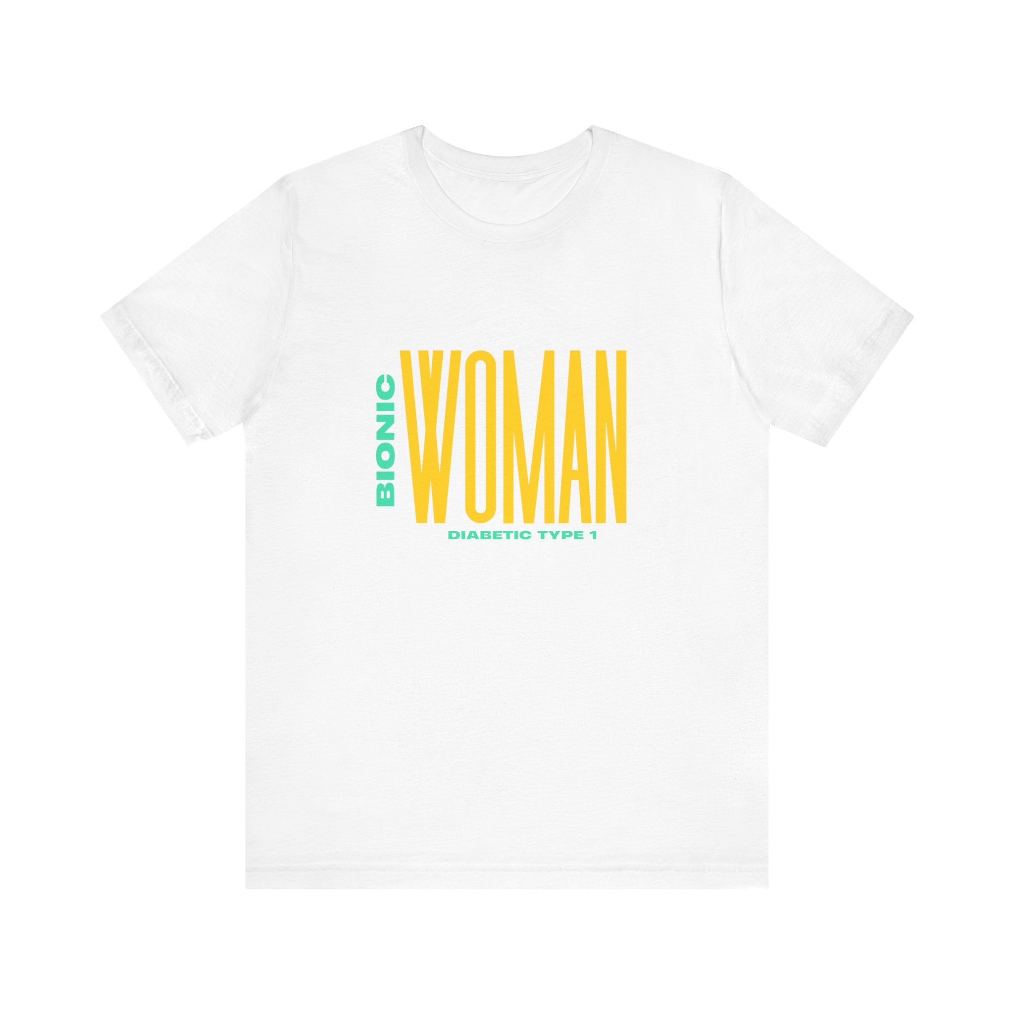 The Diabuddies Store Bionic Woman (Diabetes) - Unisex Tee Bionic Woman (Diabetes) - Unisex Tee: Unleash your inner Bionic strength! This Unisex Tee is a powerful statement of resilience, strength, and modern-day heroism for anyone living with Type 1 Diabe