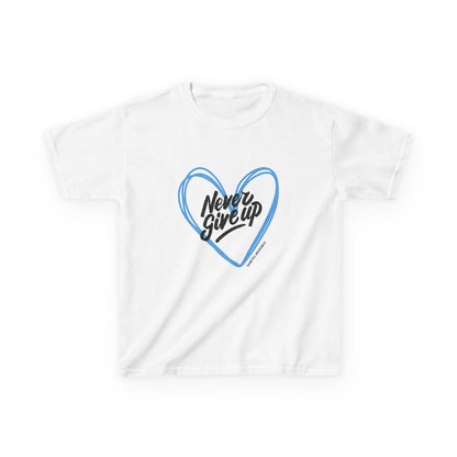 The Diabuddies Store Never Give Up - Kids Tee Never Give Up - Kids Tee: A powerful statement for the young warriors of the diabetes community. This super soft, comfortable Tee is the perfect way to share a message of strength, resilience, and hope. $16.00