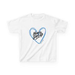 The Diabuddies Store Never Give Up - Kids Tee A powerful statement for the young warriors of the diabetes community. This super soft, comfortable Tee is the perfect way to share a message of strength, resilience, and hope. T-Shirts Kids clothes Birthday G