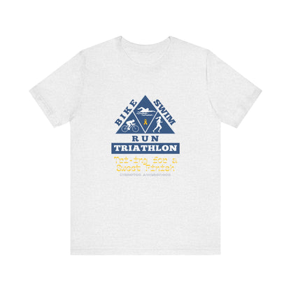 The Diabuddies Store Diabetes & Triathlon - Unisex Tee Diabetes & Triathlon - Unisex Tee: The "Tri-ing for a Sweet Finish" slogan is a powerful nod to both your athletic goals and your journey with diabetes. It's about achieving victory on your own terms.