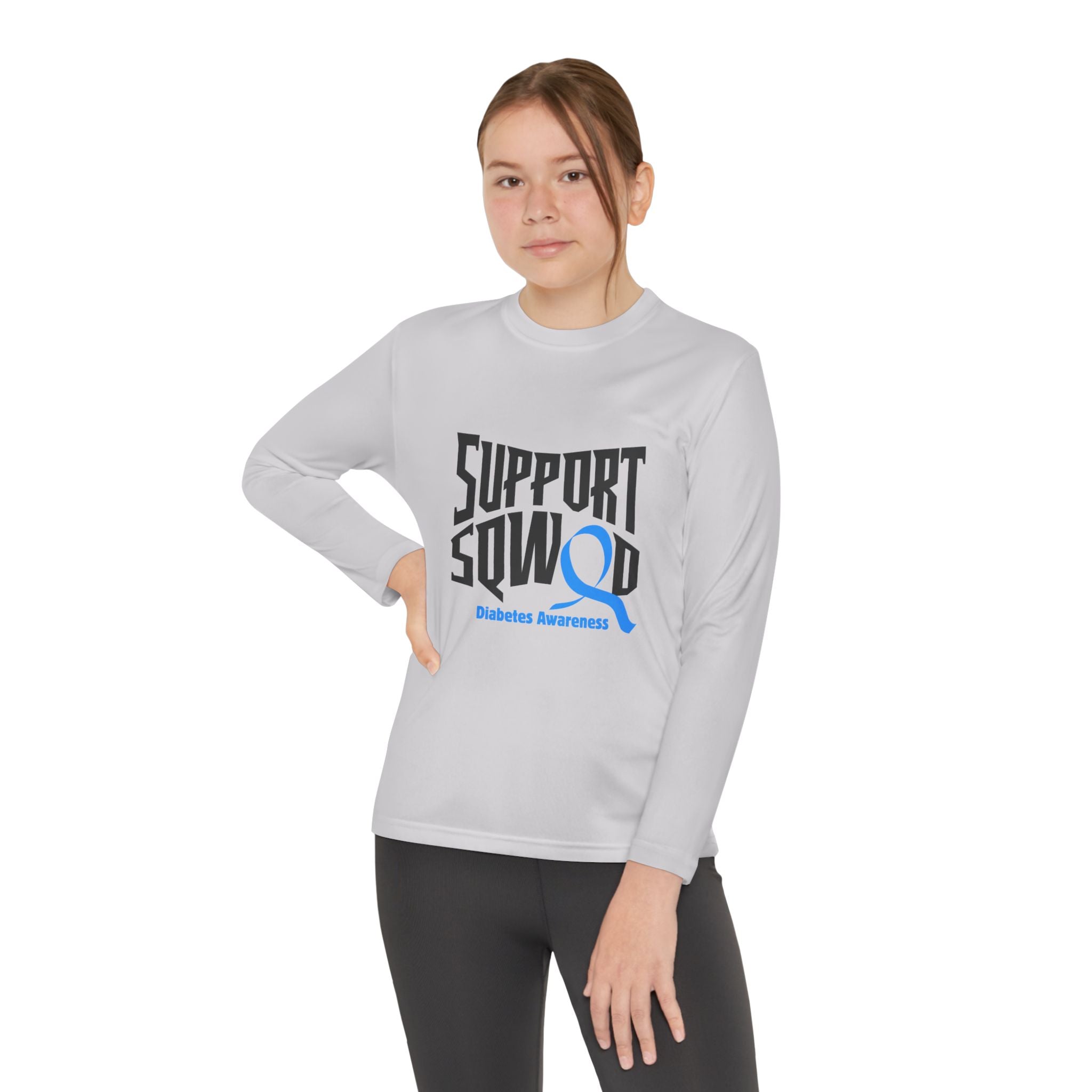 The Diabuddies Store Diabetes Support Squad - Long-sleeved Youth Tee Diabetes Support Squad - Long-sleeved Youth Tee: Unite against diabetes with the Diabetes Support Squad Kids' Tee! This super-soft long sleeved Tee is perfect for little heroes showing t