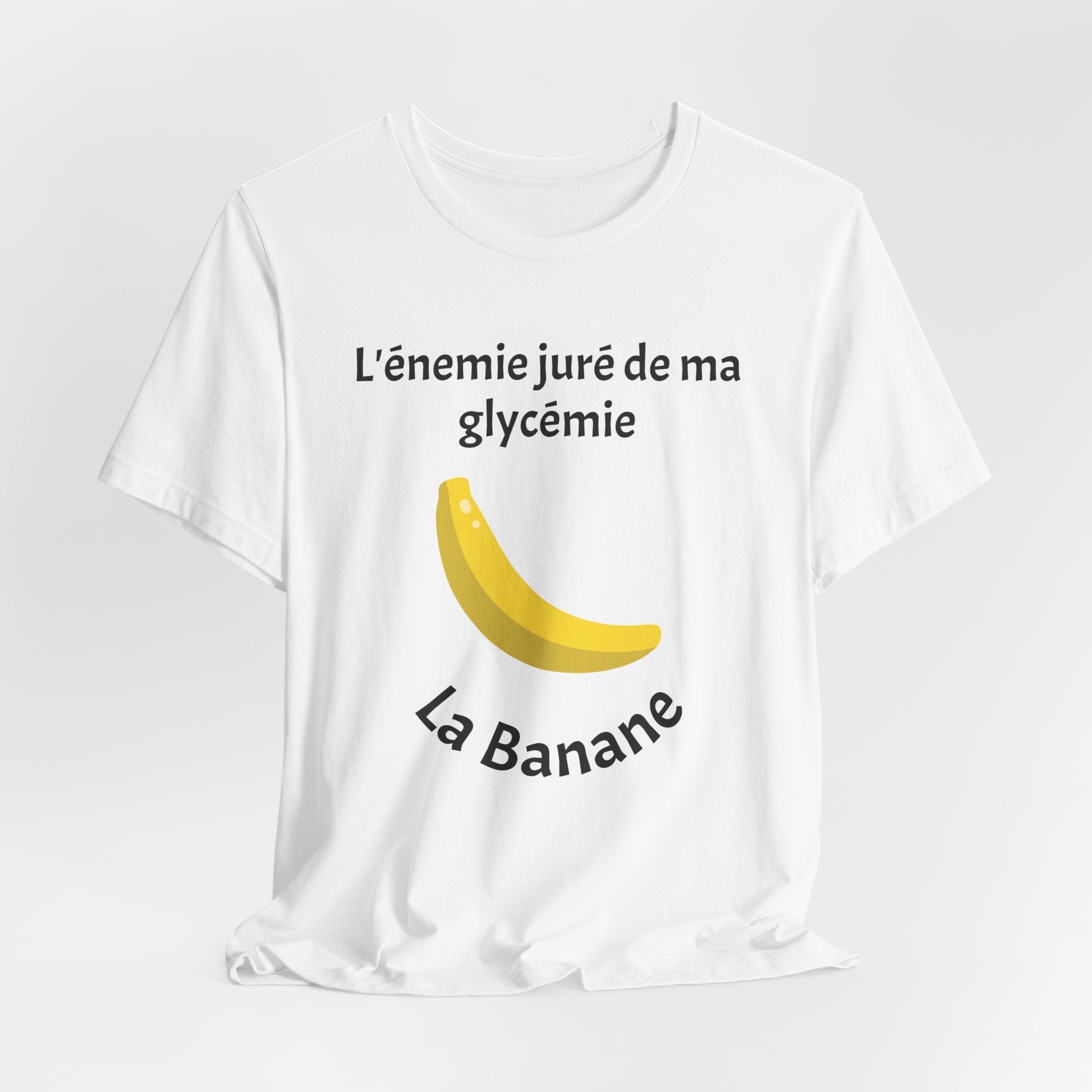 Blood Sugar's Arch Nemesis: The Banana (French) - Unisex Tee The Diabuddies Store T-Shirts $24.25