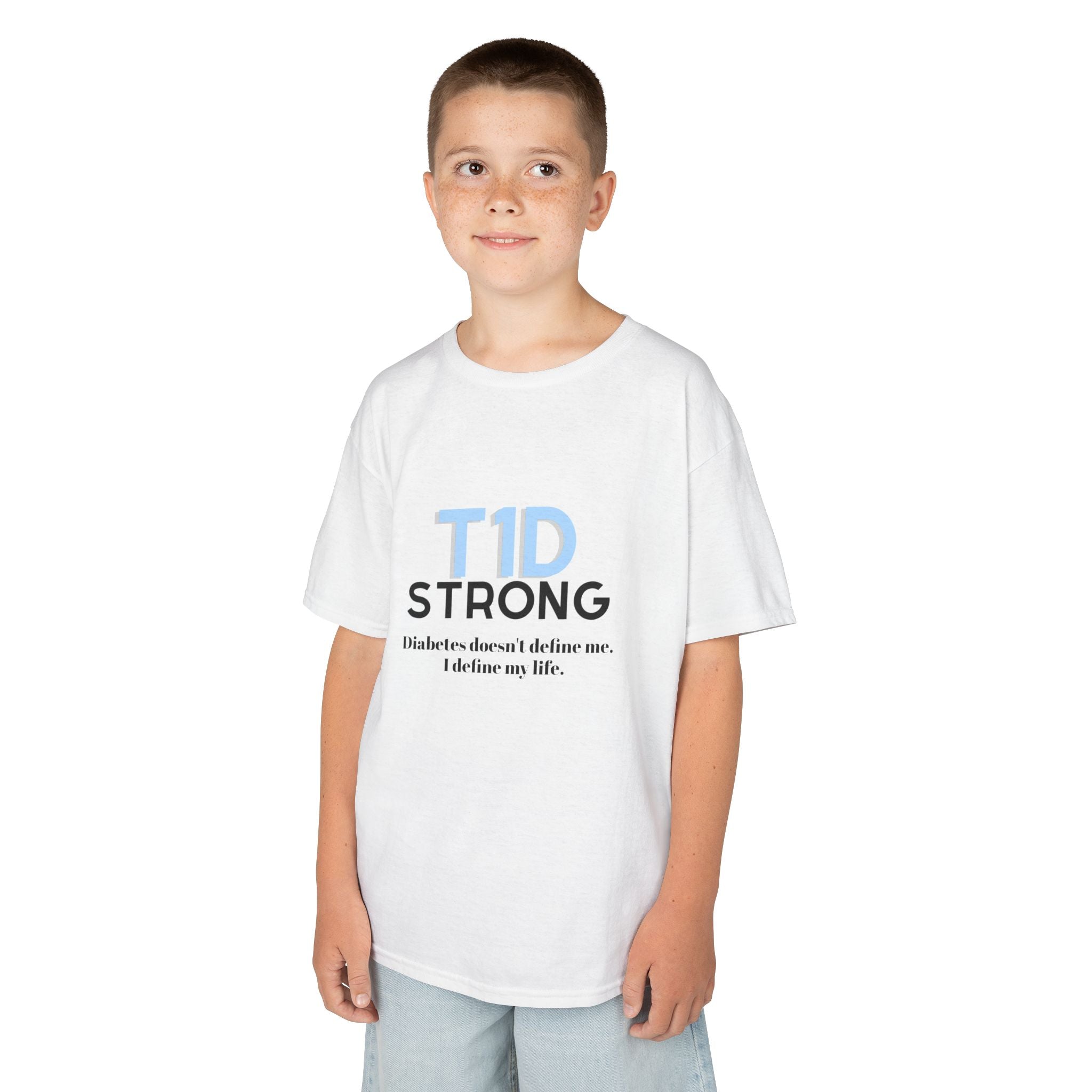 The Diabuddies Store T1D Strong (Diabetes) - Kids Tee T1D Strong (Diabetes) - Kids Tee: Wear your strength. This T1D Strong tee sends a powerful message: "Diabetes doesn't define me. I define my life." It's more than a shirt; it's a statement of resilienc