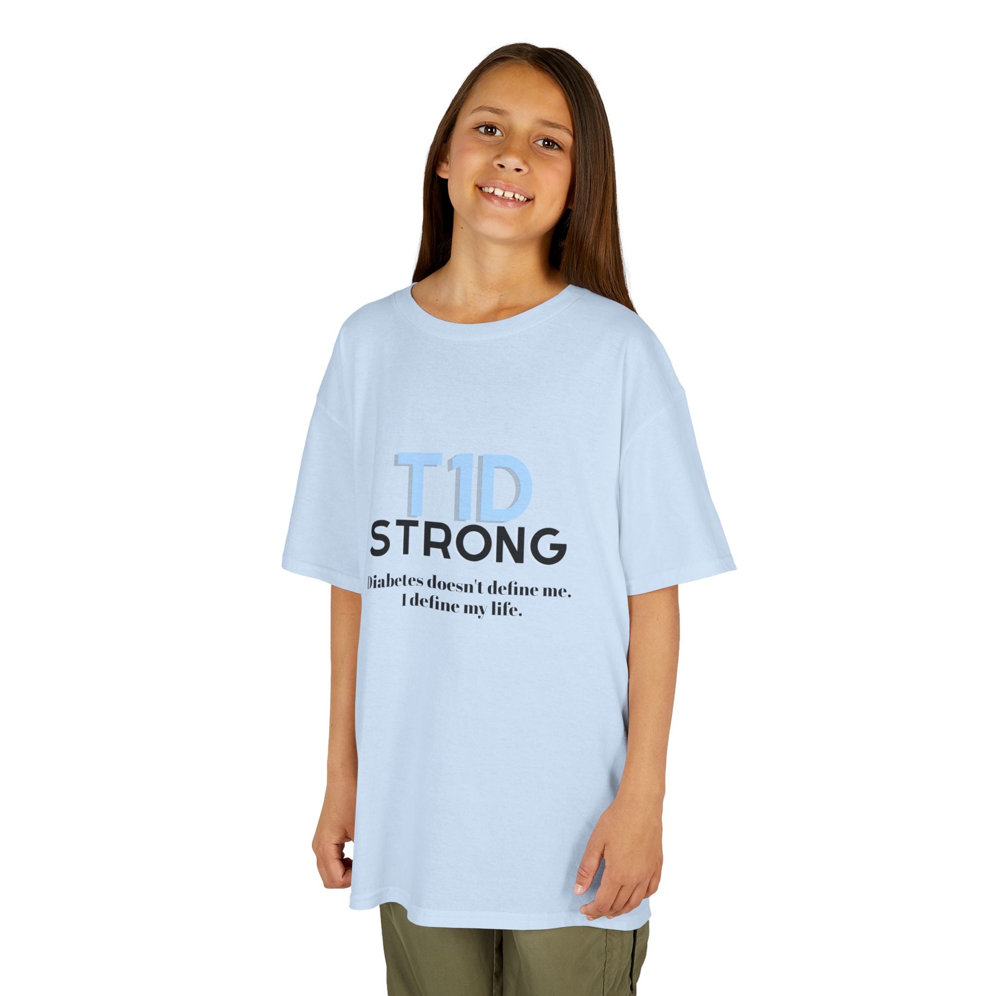 The Diabuddies Store T1D Strong (Diabetes) - Kids Tee T1D Strong (Diabetes) - Kids Tee: Wear your strength. This T1D Strong tee sends a powerful message: "Diabetes doesn't define me. I define my life." It's more than a shirt; it's a statement of resilienc