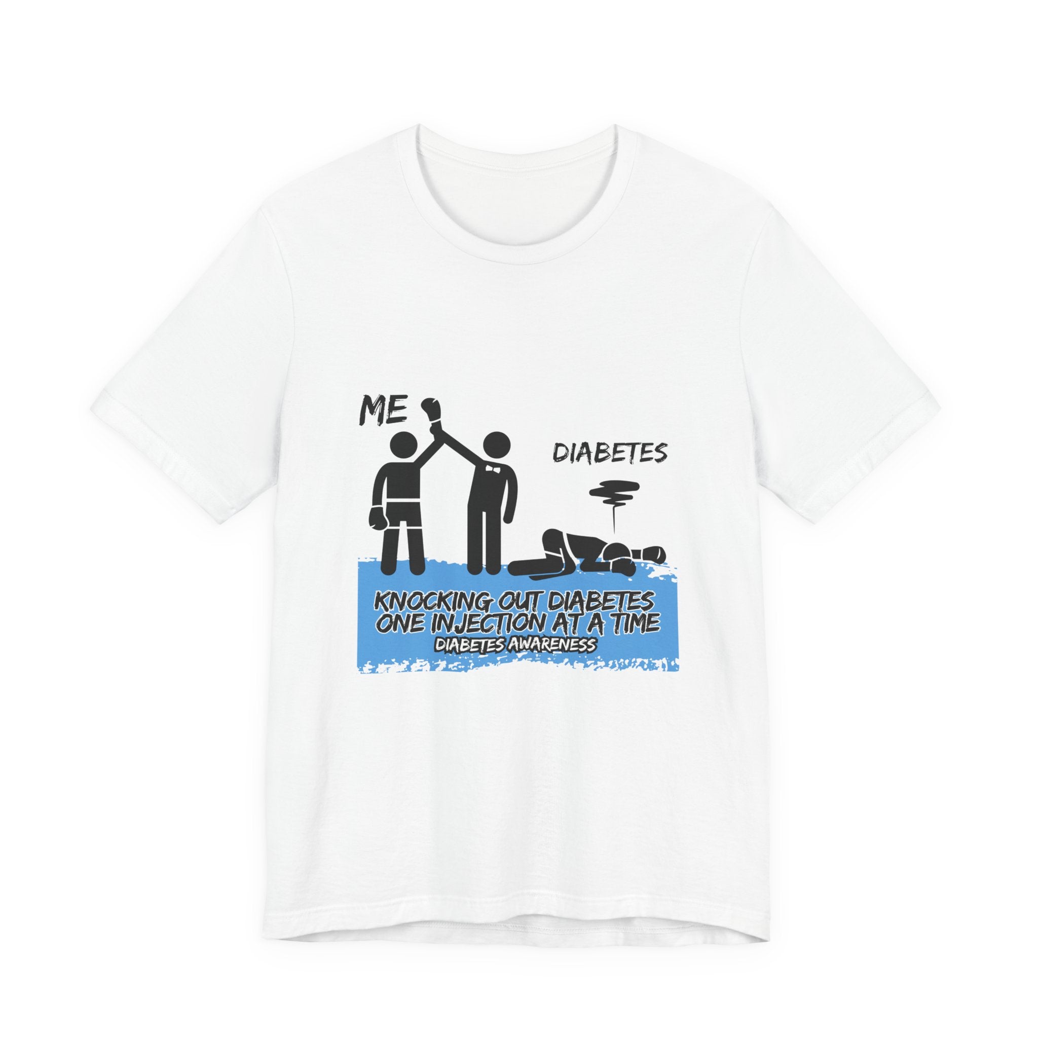 The Diabuddies Store Knocking out Diabetes - Unisex Tee Knocking out Diabetes - Unisex Tee: Make a bold statement with our Unisex Tee. This powerful shirt is for the fighters, the advocates, and the champions who face diabetes head-on every day. T-Shirts