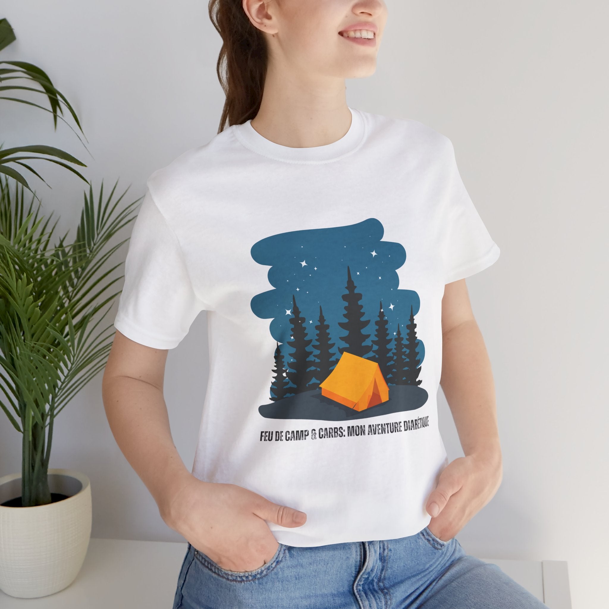 Campfire & Carbs! (French) - Unisex Tee The Diabuddies Store T-Shirts $22.50