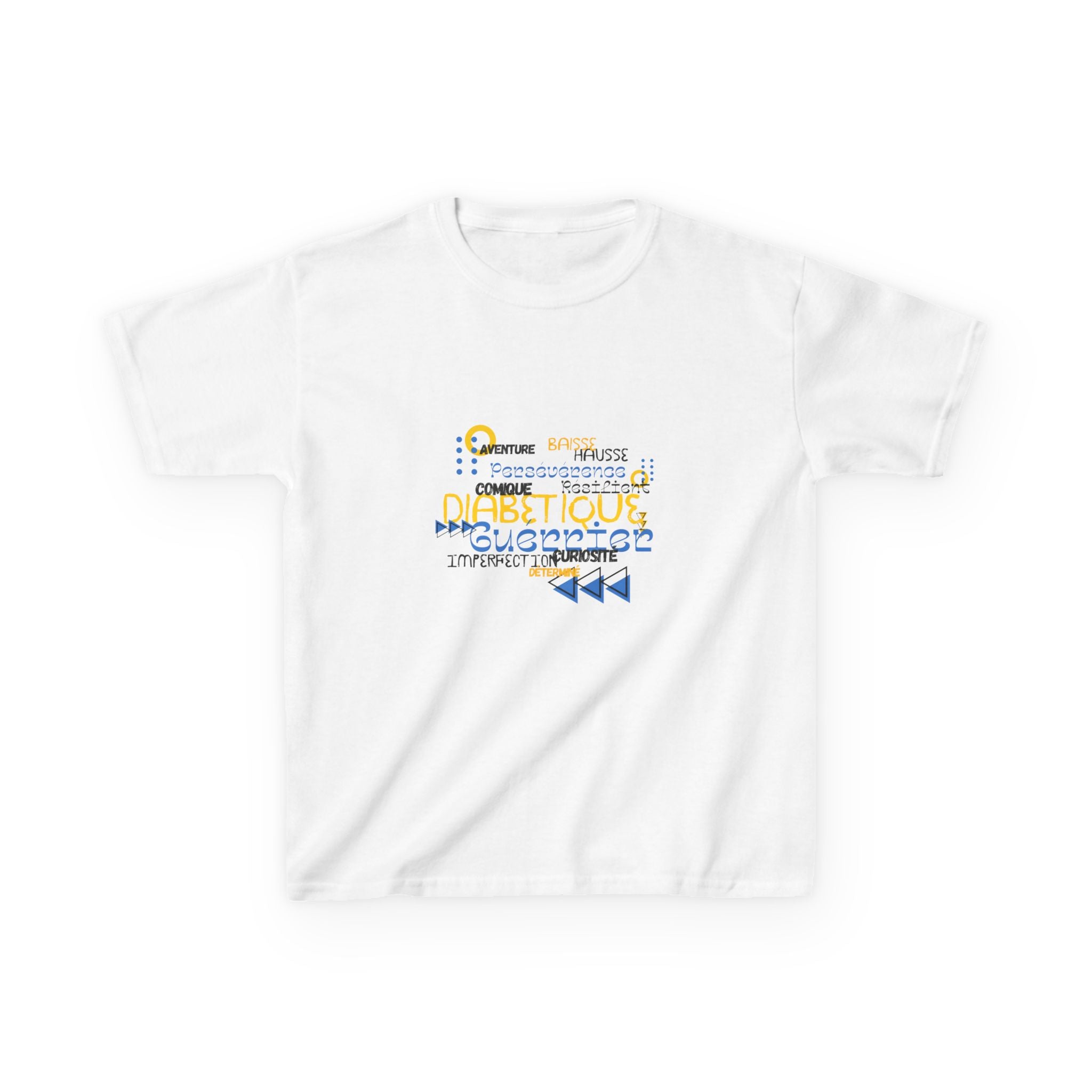 The Diabuddies Store Uplifted & Unleashed (French) - Kids Tee Uplifted & Unleashed (French) - Kids Tee: Embrace your strength, defy the odds. The "Uplifted & Unleashed" Kids Tee is more than just a Tee; it's a vibrant testament to the diabetic warrior wit
