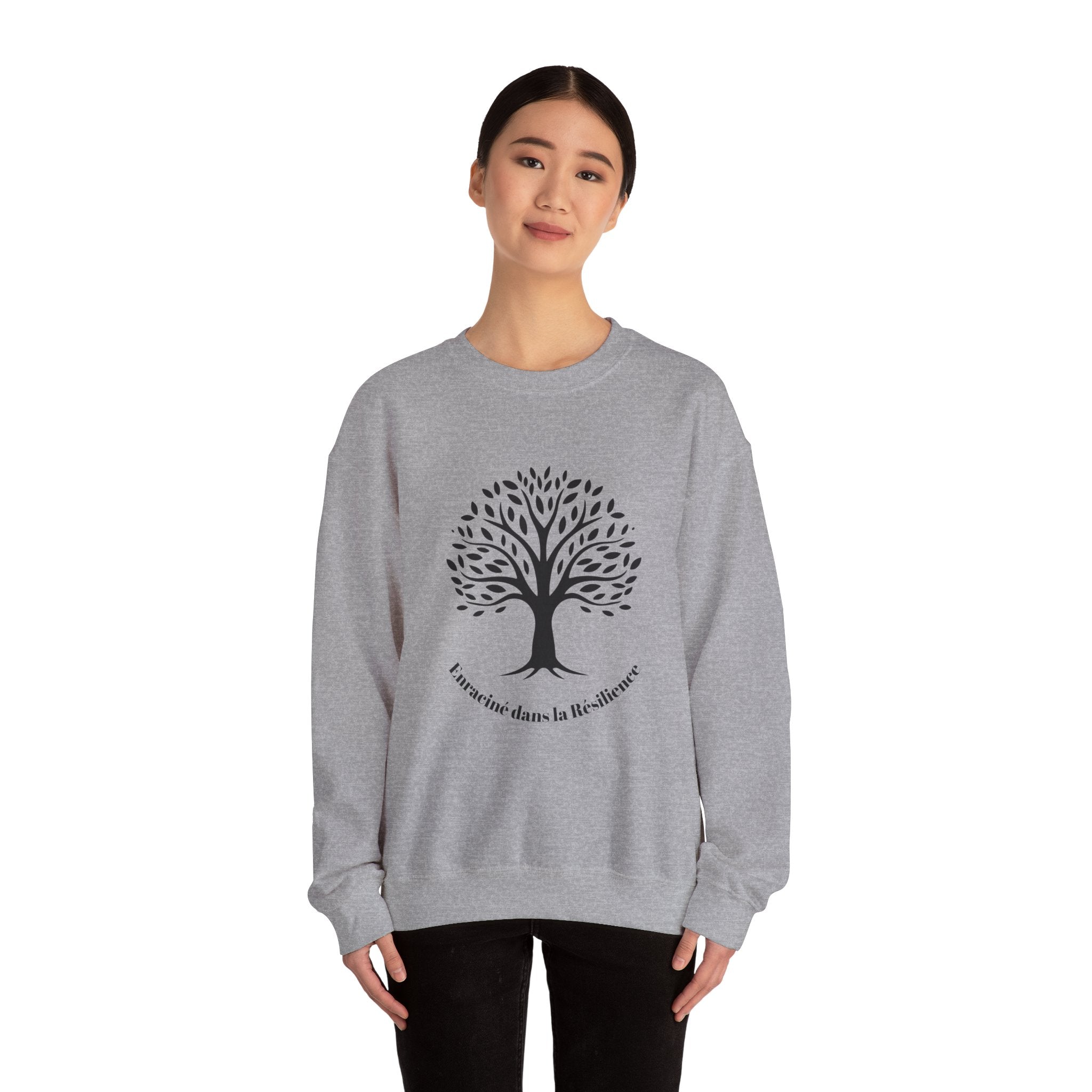 The Diabuddies Store Rooted in Resilience (French) - Unisex Sweatshirt Rooted in Resilience (French) - Unisex Sweatshirt: Like a mighty tree, you are rooted in resilience. This sweatshirt is more than just cozy — it's a wearable testament to your inner st