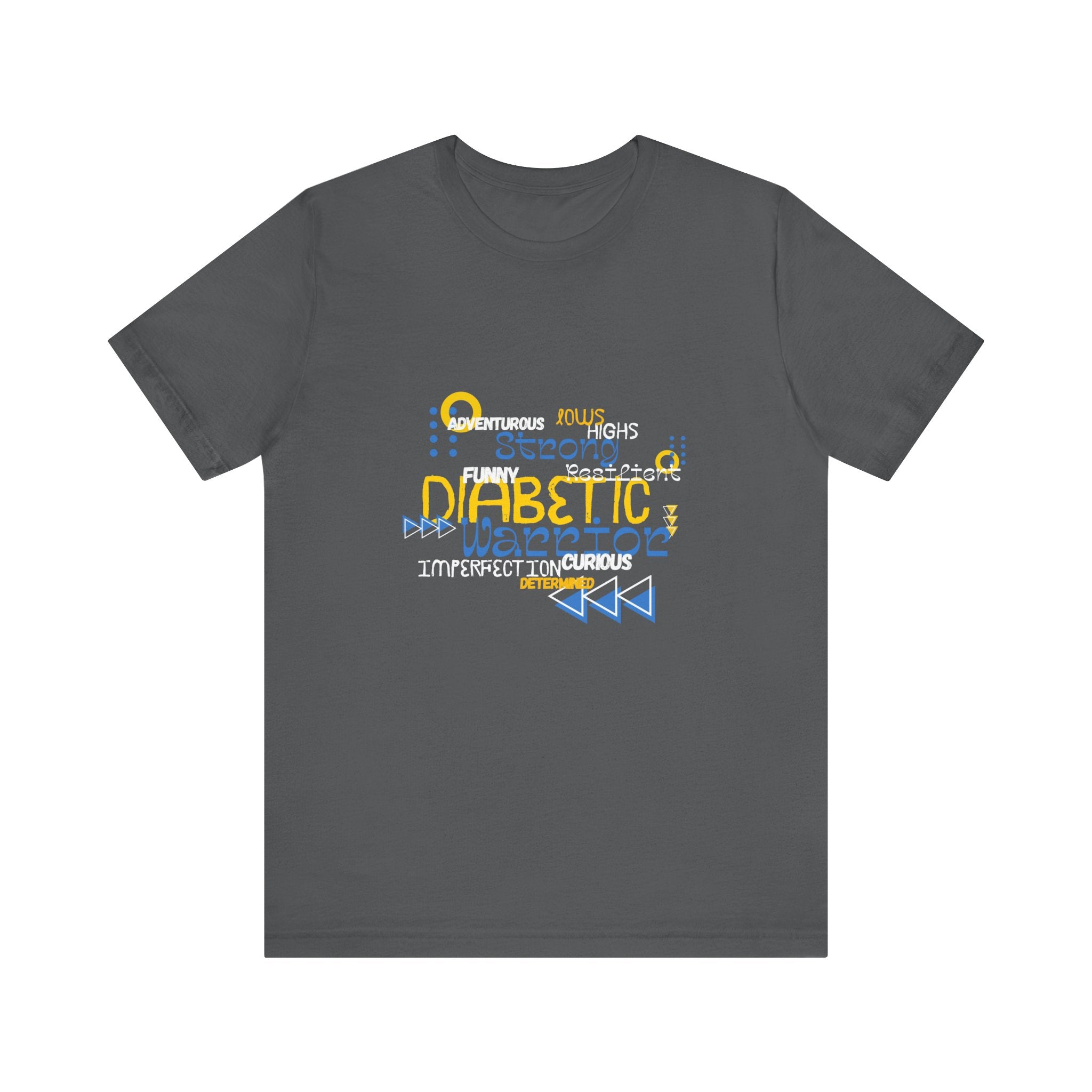 The Diabuddies Store Uplifted & Unleashed - Unisex Tee Uplifted & Unleashed - Unisex Tee: Embrace your strength, defy the odds. The "Uplifted & Unleashed" tee is more than just a shirt; it's a vibrant testament to the diabetic warrior within. Adorned with