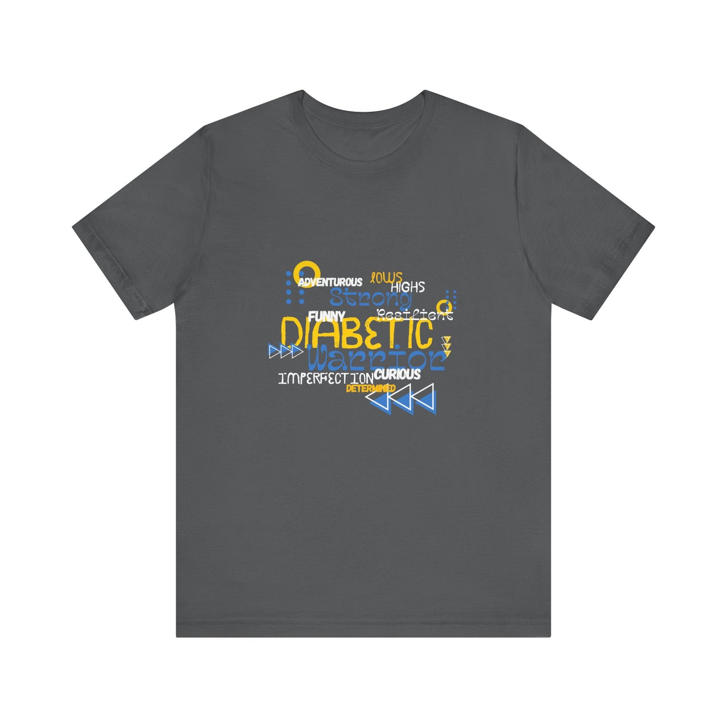 The Diabuddies Store Uplifted & Unleashed - Unisex Tee Uplifted & Unleashed - Unisex Tee: Embrace your strength, defy the odds. The "Uplifted & Unleashed" tee is more than just a shirt; it's a vibrant testament to the diabetic warrior within. Adorned with