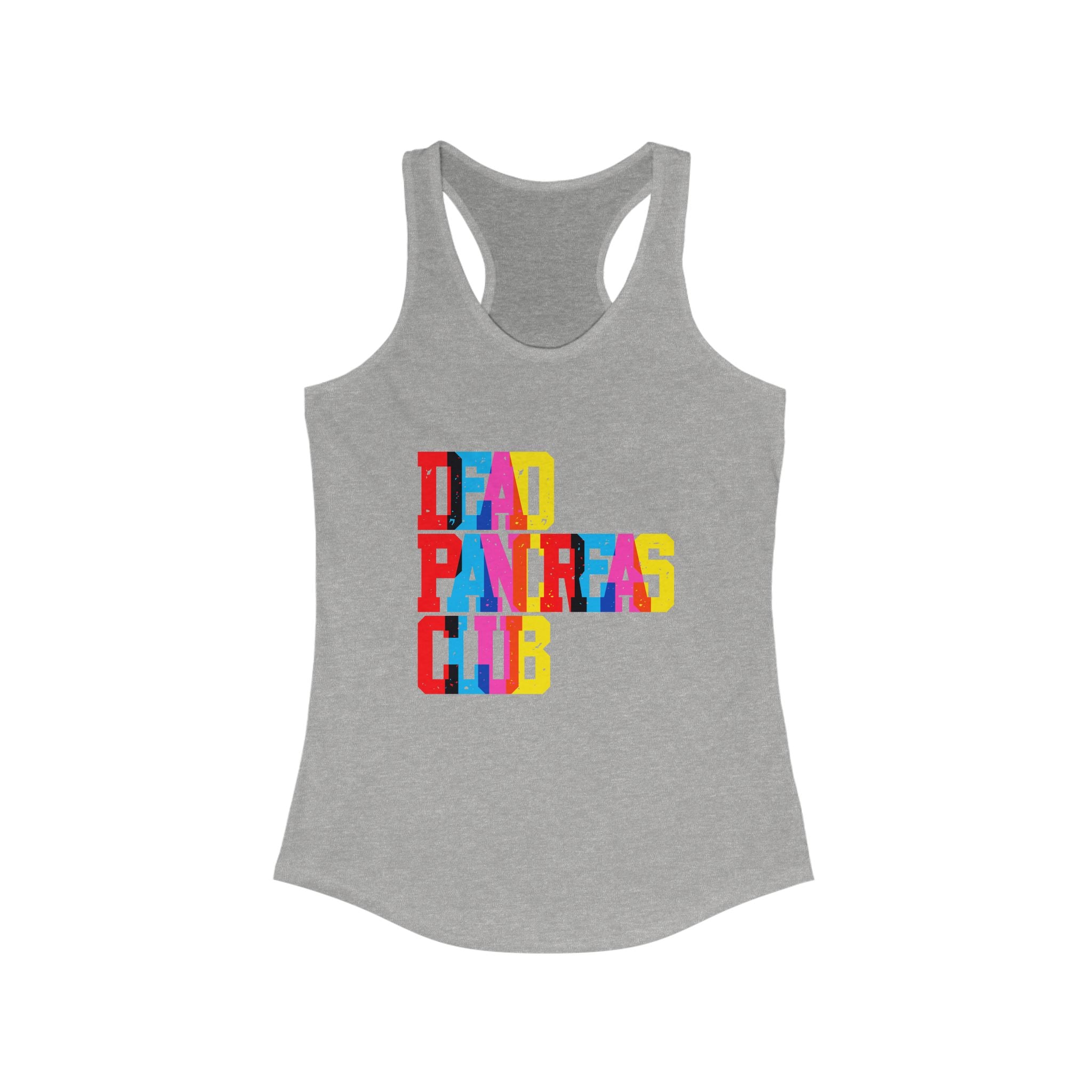 Colorful Dead Pancreas Club - Racerback Tank The Diabuddies Store Tank Tops $19.96