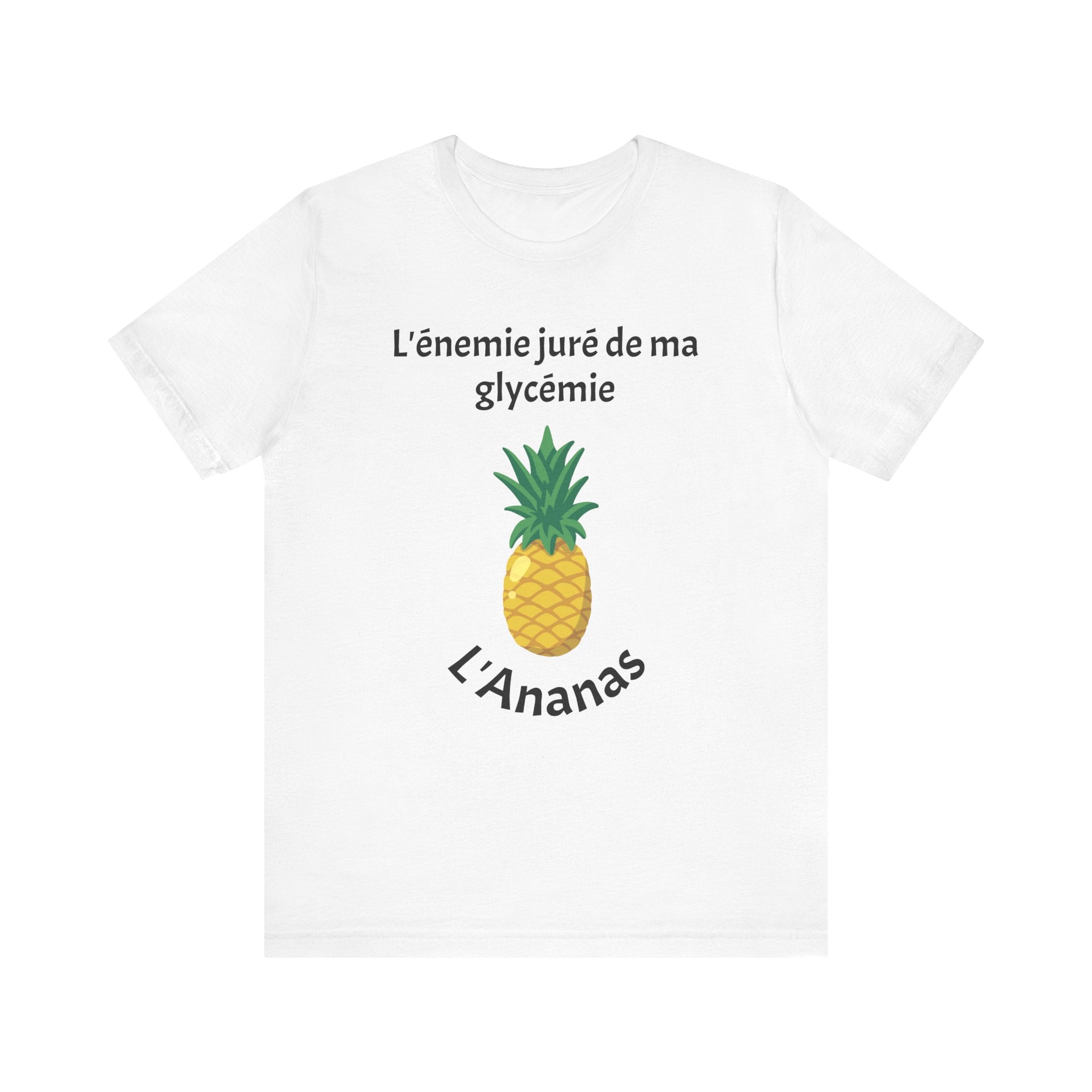 Blood Sugar's Arch Nemesis The Pineapple (French) Unisex Tee The Diabuddies Store T-Shirts $24.25