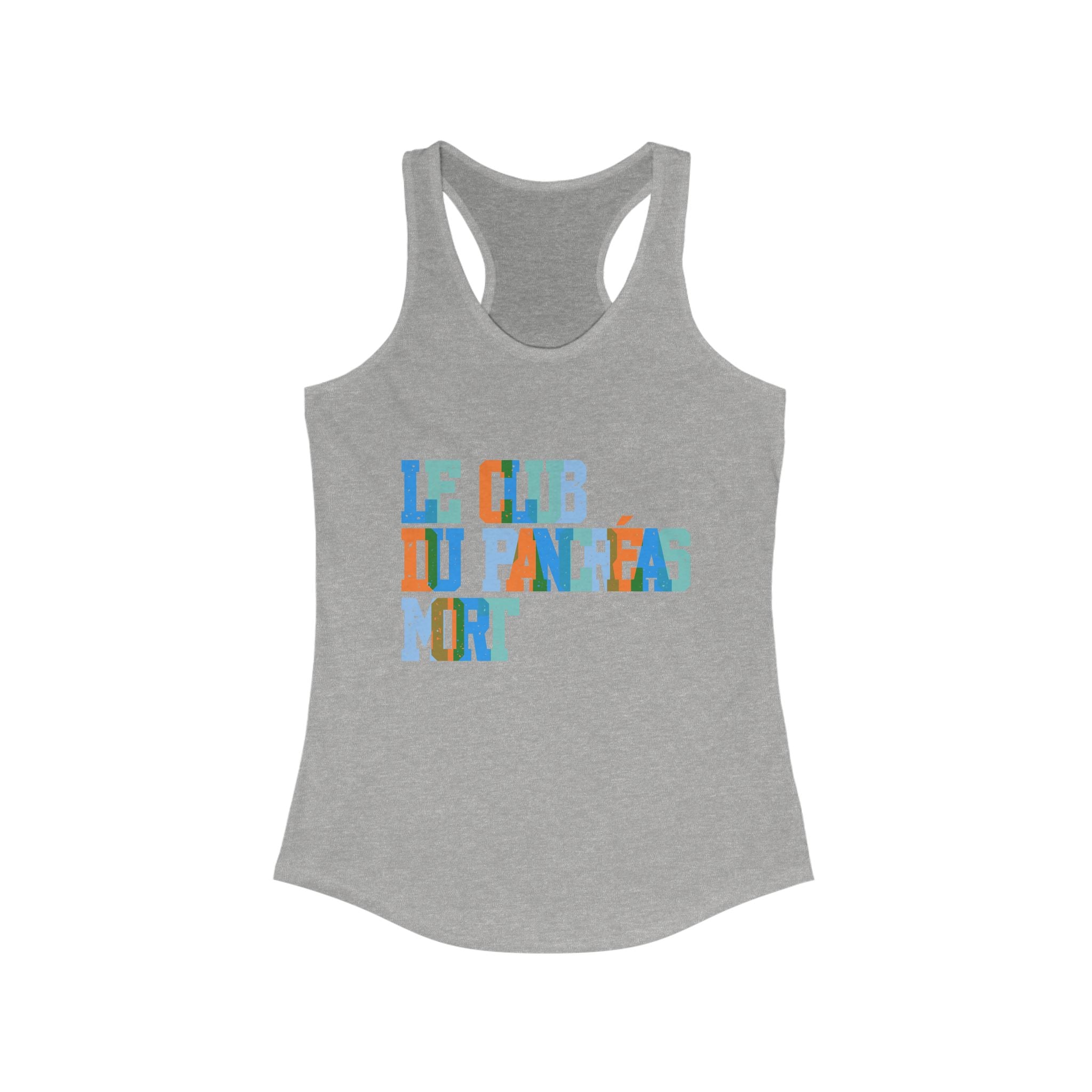 Colorful Pastel Dead Pancreas Club (French) - Racerback Tank The Diabuddies Store Tank Tops $19.96