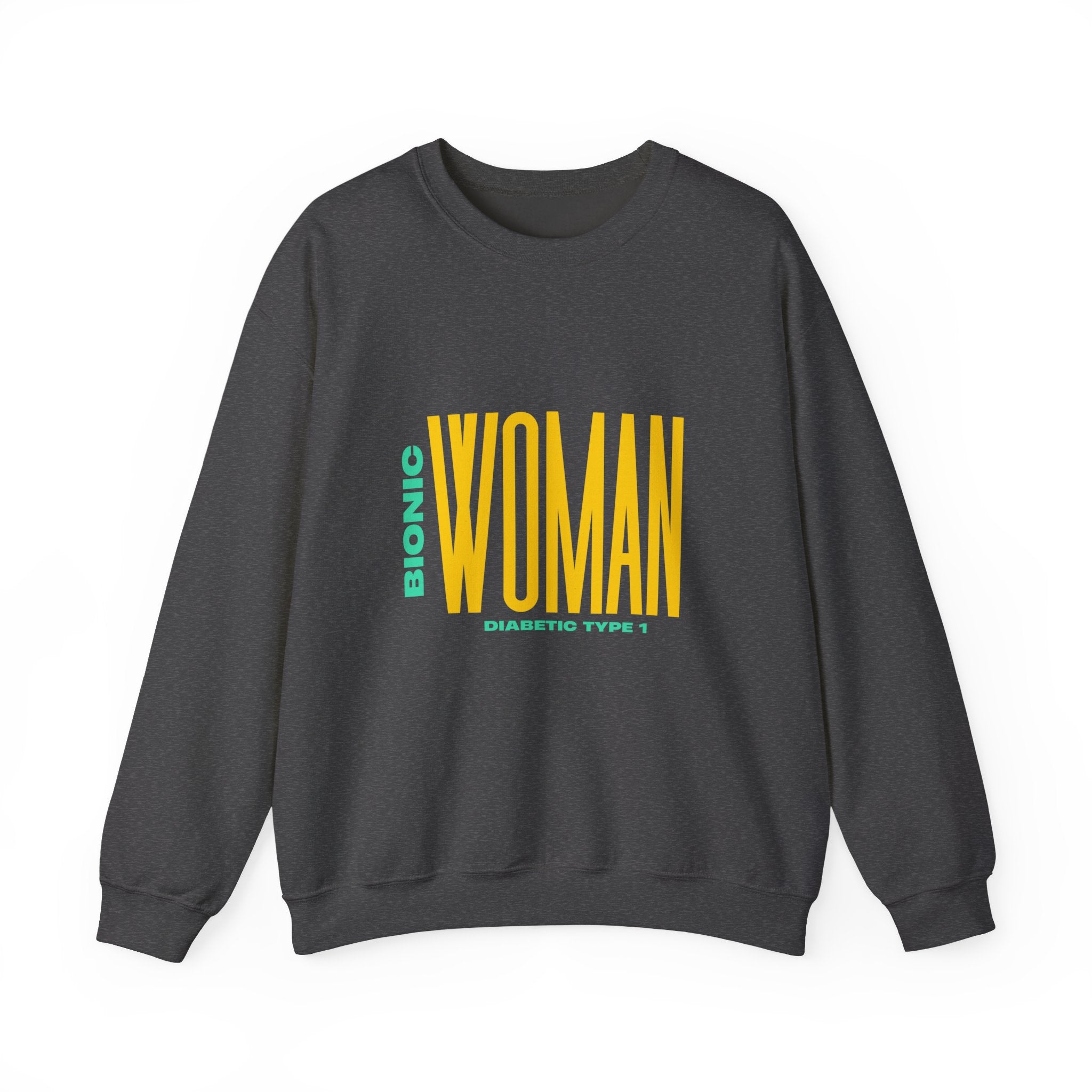 The Diabuddies Store Bionic Woman (Diabetes) - Unisex Sweatshirt Bionic Woman (Diabetes) - Unisex Sweatshirt: Unleash your inner Bionic strength! This Unisex Sweatshirt is a powerful statement of resilience, strength, and modern-day heroism for anyone liv