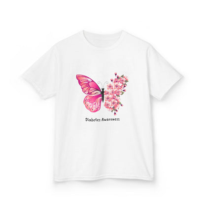 Pink Butterfly & Flowers - Kids Tee The Diabuddies Store T-Shirts $19.22