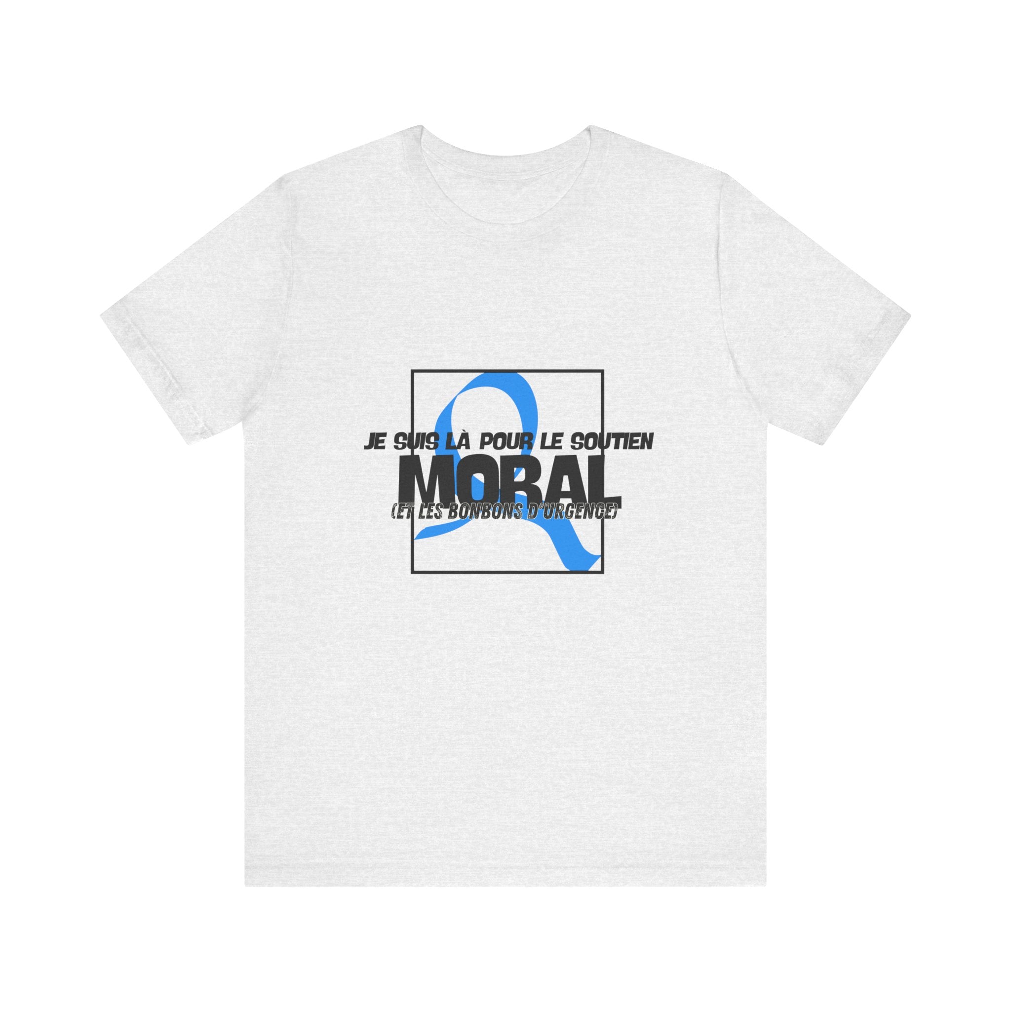 The Diabuddies Store Moral Support and Emergency Candy (French) - Unisex Tee Moral Support and Emergency Candy (French) - Unisex Tee: Being a friend to someone with diabetes means being ready for anything – from offering a listening ear to, well, having s