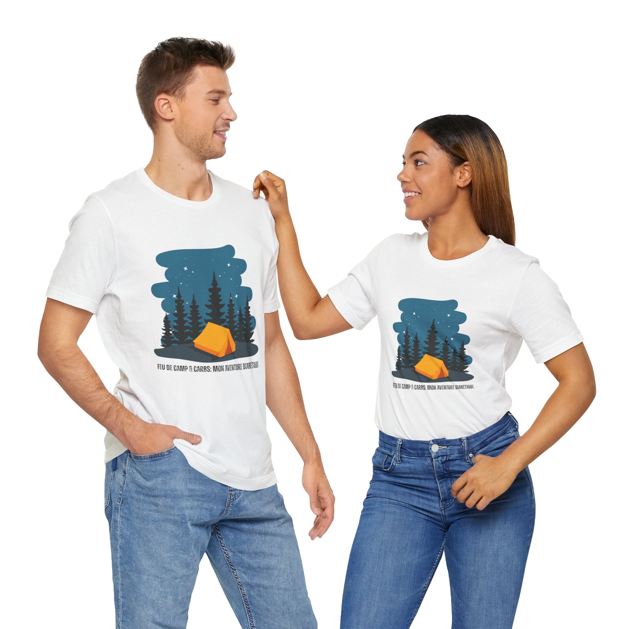Campfire & Carbs! (French) - Unisex Tee The Diabuddies Store T-Shirts $22.50