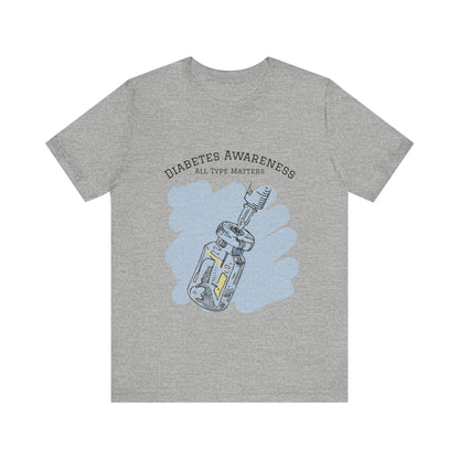 The Diabuddies Store Diabetes: All Type Matters - Unisex Tee Diabetes: All Type Matters - Unisex Tee: A powerful statement! This tee declares "All Type Matters," promoting unity and awareness for every person living with diabetes. T-Shirts $24.73