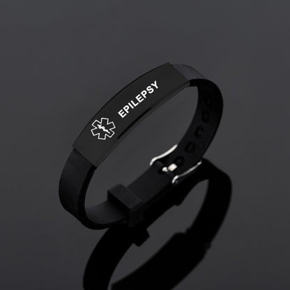 Black Stainless Steel Medical Alert ID Bracelet The Diabuddies Store Uncategorized $11.99