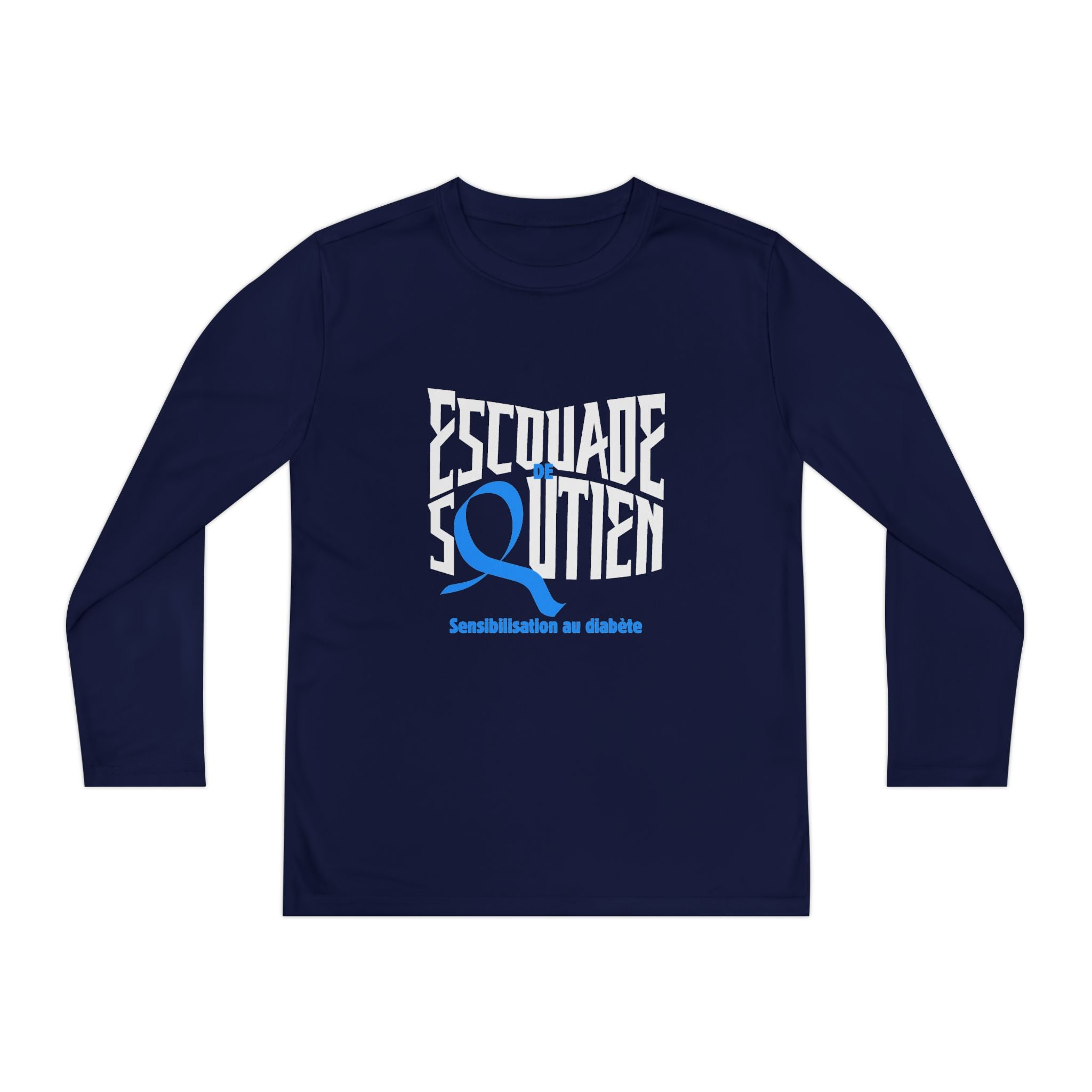 The Diabuddies Store Diabetes Support Squad (French) - Long-sleeved Youth Tee Diabetes Support Squad (French) - Long-sleeved Youth Tee: Unite against diabetes with the Diabetes Support Squad Kids' Tee! This super-soft long-sleeved Tee is perfect for littl