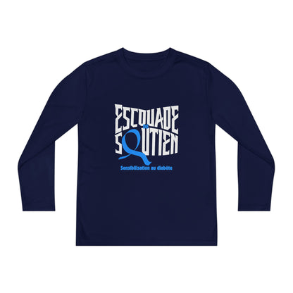 The Diabuddies Store Diabetes Support Squad (French) - Long-sleeved Youth Tee Diabetes Support Squad (French) - Long-sleeved Youth Tee: Unite against diabetes with the Diabetes Support Squad Kids' Tee! This super-soft long-sleeved Tee is perfect for littl