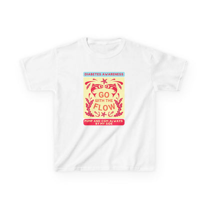 The Diabuddies Store Go with the Flow - Kids Tee Go with the Flow - Kids Tee: Embrace your journey with confidence in our vibrant "Go with the Flow" kids Tee. Engineered for those who live with a pump and CGM, this tank ensures your devices are always wit