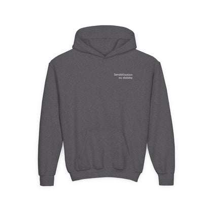 The Diabuddies Store Diabetes Warrior, Retro Look French - Guerrier Youth Hoodie Diabetes Warrior, Retro Look French - Guerrier Youth Hoodie: Let your young one show off their strength and style with our French Youth Hoodie! Hoodies $32.49