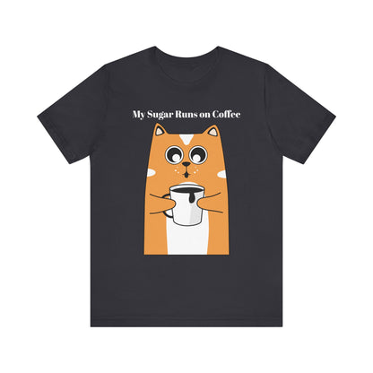 Sugar Runs on Coffee - Unisex Tee The Diabuddies Store T-Shirts $24.25