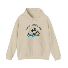 Skull & Blue Ribbon Dead Pancreas Club (French) Hoodie The Diabuddies Store Hoodies $32.41