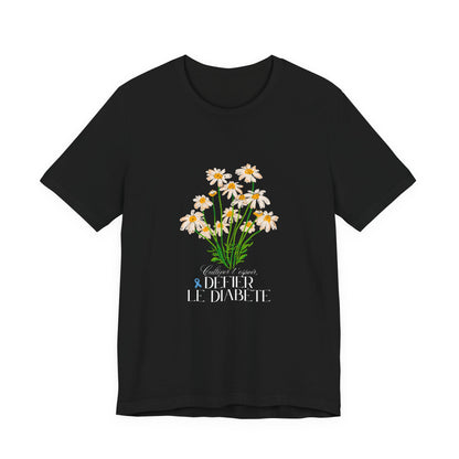 The Diabuddies Store Cultivating Hope, Defying Diabetes (French) - Unisex Tee Cultivating Hope, Defying Diabetes (French) - Unisex Tee: Wear your message of strength! Our "Cultivé l'espoir, Défié le diabète" Unisex Tee is more than just a comfortable shir