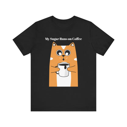 Sugar Runs on Coffee - Unisex Tee The Diabuddies Store T-Shirts $24.25