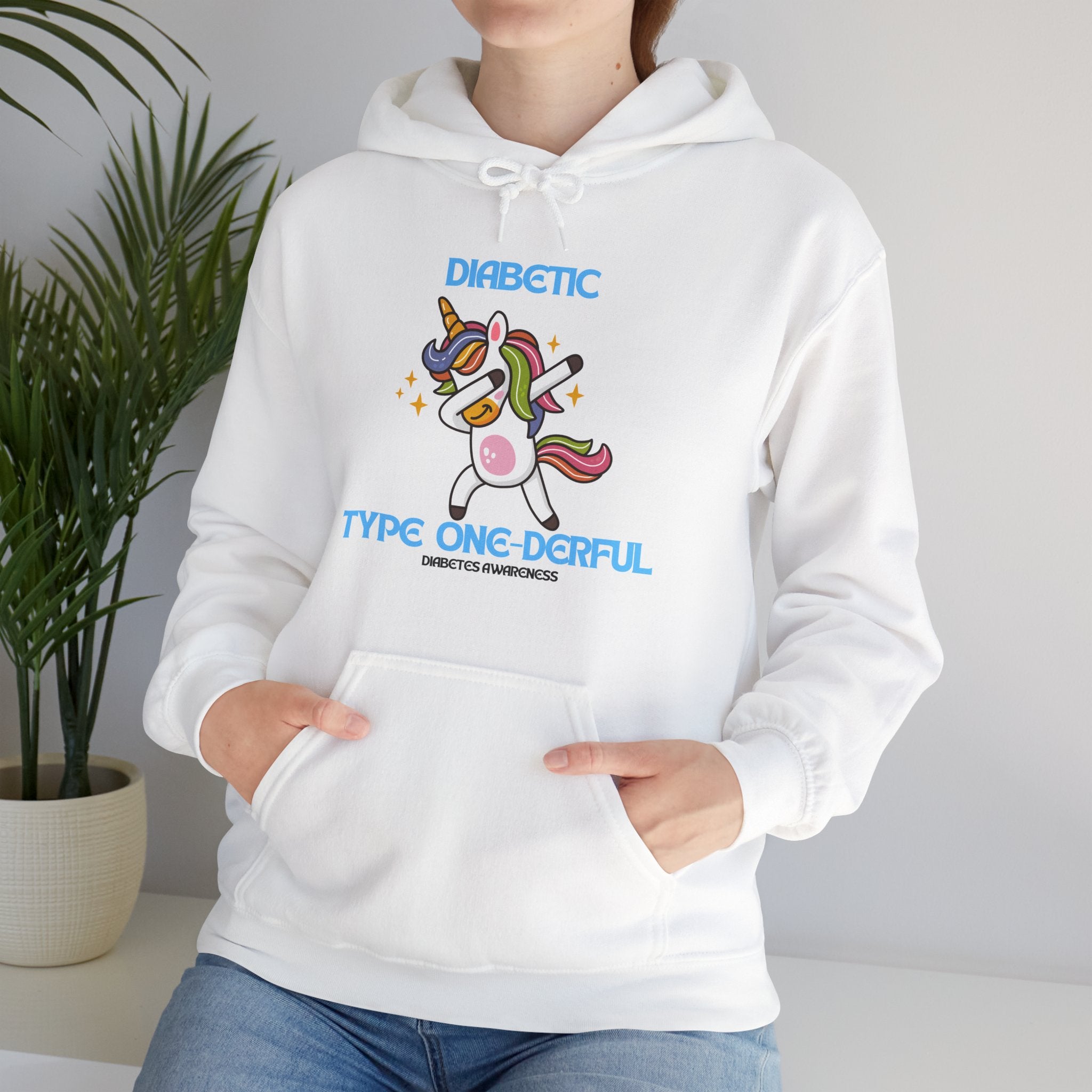 The Diabuddies Store Type One-derful - Unisex Hoodie Type One-derful - Unisex Hoodie: Uniquely Strong, Absolutely Wonderful. Embrace your journey with pride! Our "Type One-derful" tee is a joyful and empowering tribute to everyone living with Type 1 diabe