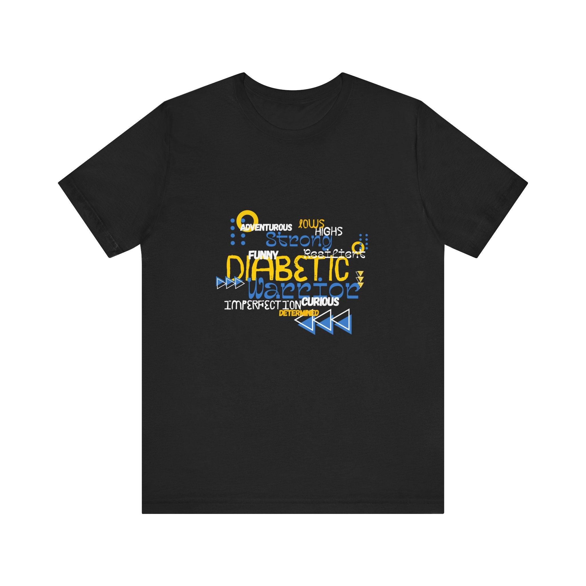 The Diabuddies Store Uplifted & Unleashed - Unisex Tee Uplifted & Unleashed - Unisex Tee: Embrace your strength, defy the odds. The "Uplifted & Unleashed" tee is more than just a shirt; it's a vibrant testament to the diabetic warrior within. Adorned with