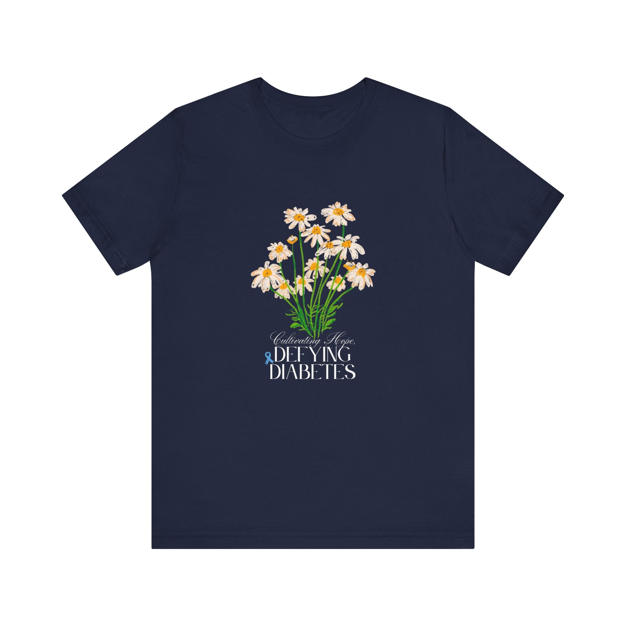The Diabuddies Store Cultivating Hope, Defying Diabetes - Unisex Tee Cultivating Hope, Defying Diabetes - Unisex Tee: Wear your message of strength! Our "Cultivating Hope, Defying Diabetes" Unisex Tee is more than just a comfortable shirt; it's a powerful