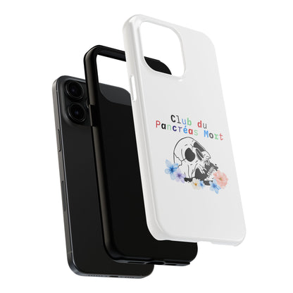 Skull & Flowers, Dead Pancreas Club (French) - Phone Cases The Diabuddies Store Mobile Phone Cases $18.23