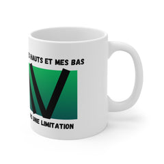 The Diabuddies Store Greater than (French/Green) - Mug 11oz Greater than (French/Green) - Mug 11oz: An inspirational mug that brings a daily reminder that you are greater than the highs and the lows during your coffee or tea routine. Perfect for anyone wi