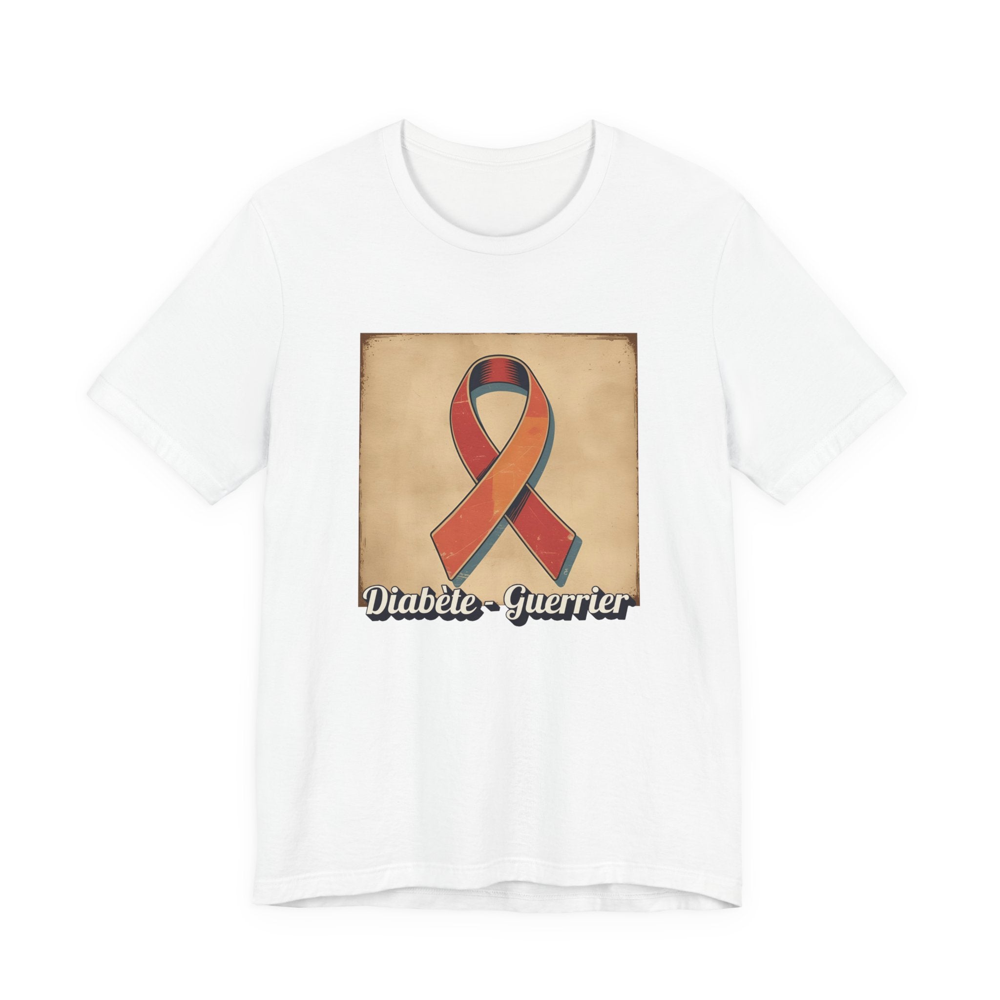 Diabetes Warrior, Retro Style (French/Guerrier) Unisex Tee The Diabuddies Store T-Shirts $22.50