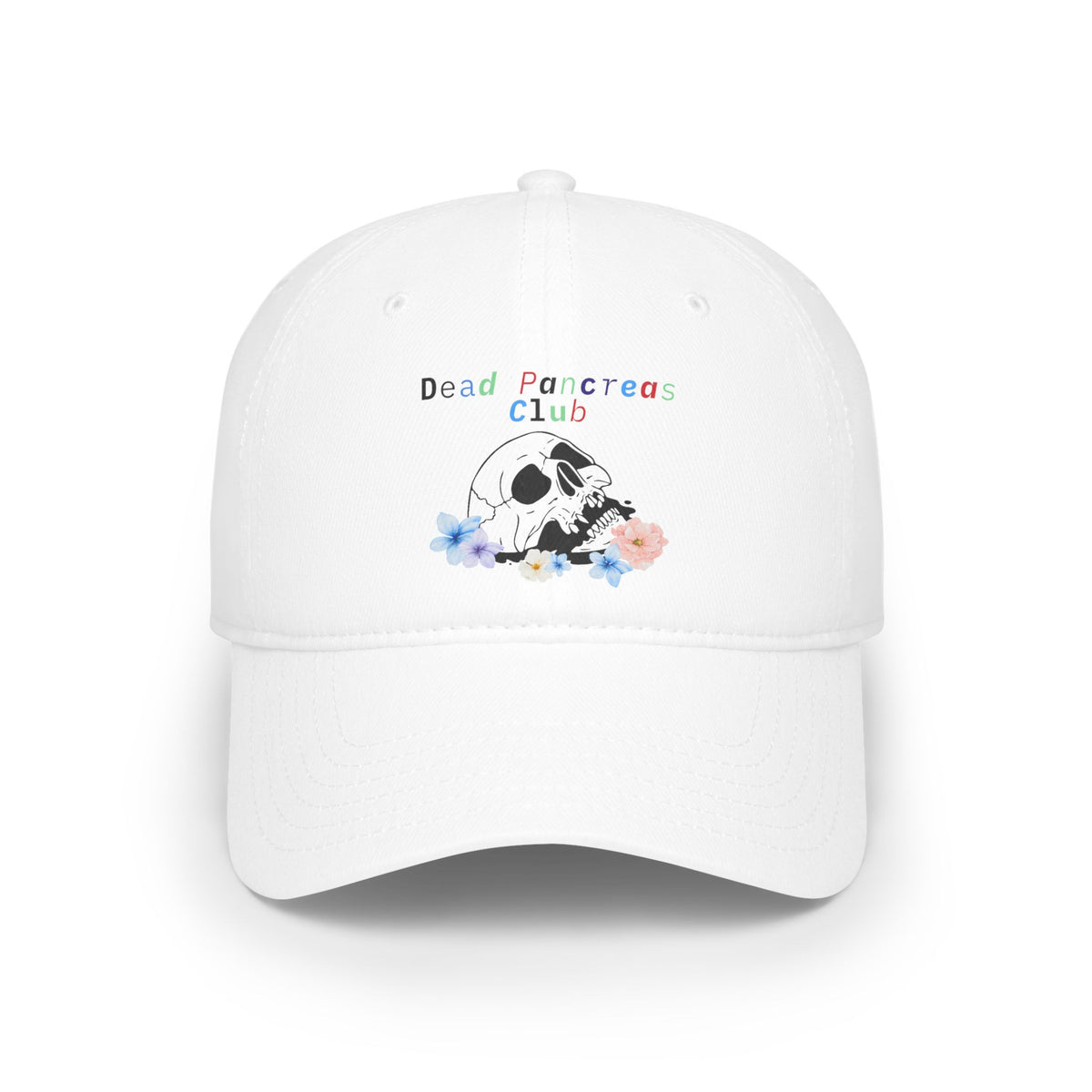 The Diabuddies Store Dead Pancreas Club - Low Profile Baseball Cap Dead Pancreas Club - Low Profile Baseball Cap: Sometimes, humor is the best medicine. The Dead Pancreas Club - Low Profile Baseball Cap is for those who face diabetes head-on with wit and