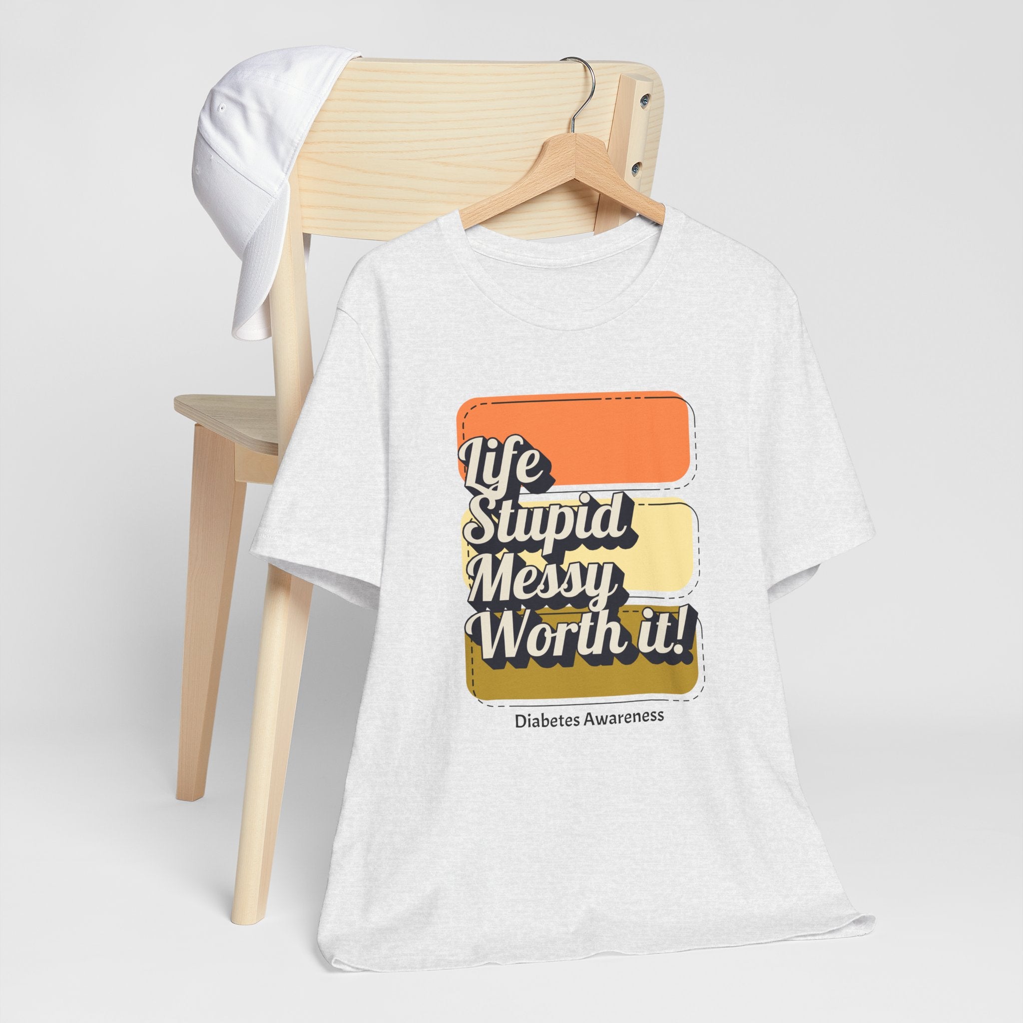 Life, Stupid, Messy, Worth It! Unisex Tee The Diabuddies Store T-Shirts $22.50