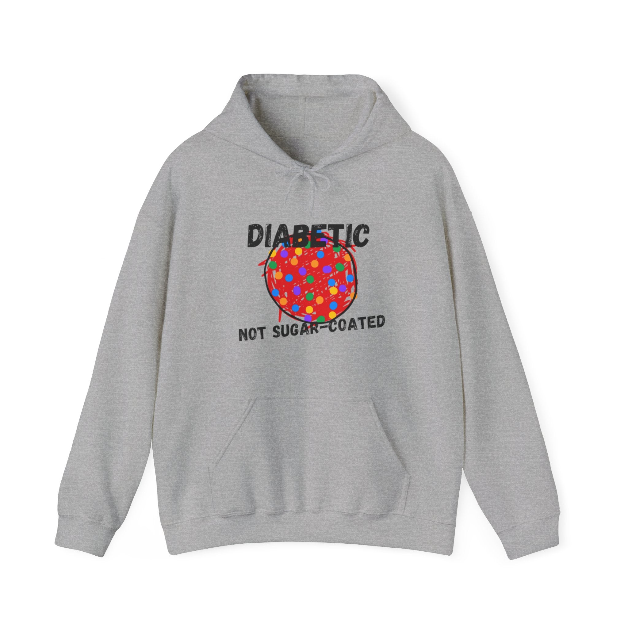 The Diabuddies Store Diabetic, Not Sugar Coated - Unisex Hoodie Diabetic, Not Sugar Coated - Unisex Hoodie: Wear your truth with bold honesty and cozy comfort with "The Diabuddies Store's" "Diabetic, Not Sugar Coated" Unisex Hoodie! This powerful and dire
