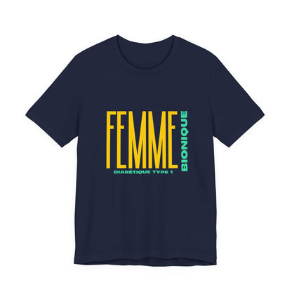 The Diabuddies Store Bionic Woman (French) - Unisex Tee Bionic Woman (French) - Unisex Tee: Unleash your inner Bionic strength! This Unisex Tee is a powerful statement of resilience, strength, and modern-day heroism for anyone living with Type 1 Diabetes.