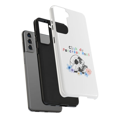 Skull & Flowers, Dead Pancreas Club (French) - Phone Cases The Diabuddies Store Mobile Phone Cases $18.23
