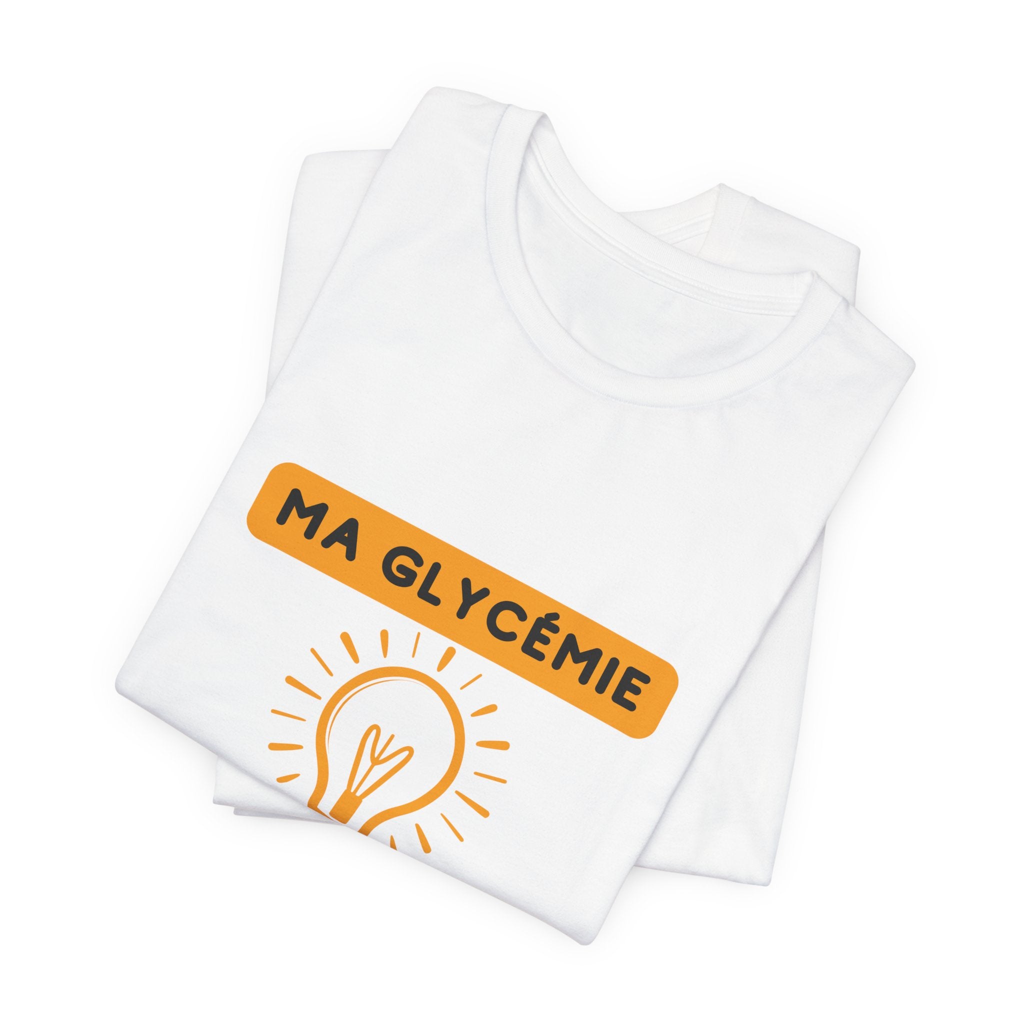 The Diabuddies Store Blood Sugar Says No (French) - Unisex Tee Blood Sugar Says No (French) - Unisex Tee: Some ideas are just not worth the rollercoaster! Our "Ma glycémie n'aime pas tes idées!" unisex tee is a humorous and relatable way to express the ev