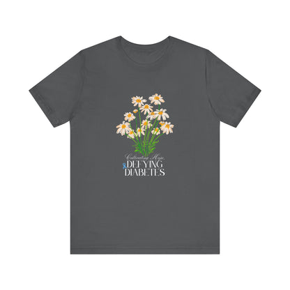 The Diabuddies Store Cultivating Hope, Defying Diabetes - Unisex Tee Cultivating Hope, Defying Diabetes - Unisex Tee: Wear your message of strength! Our "Cultivating Hope, Defying Diabetes" Unisex Tee is more than just a comfortable shirt; it's a powerful