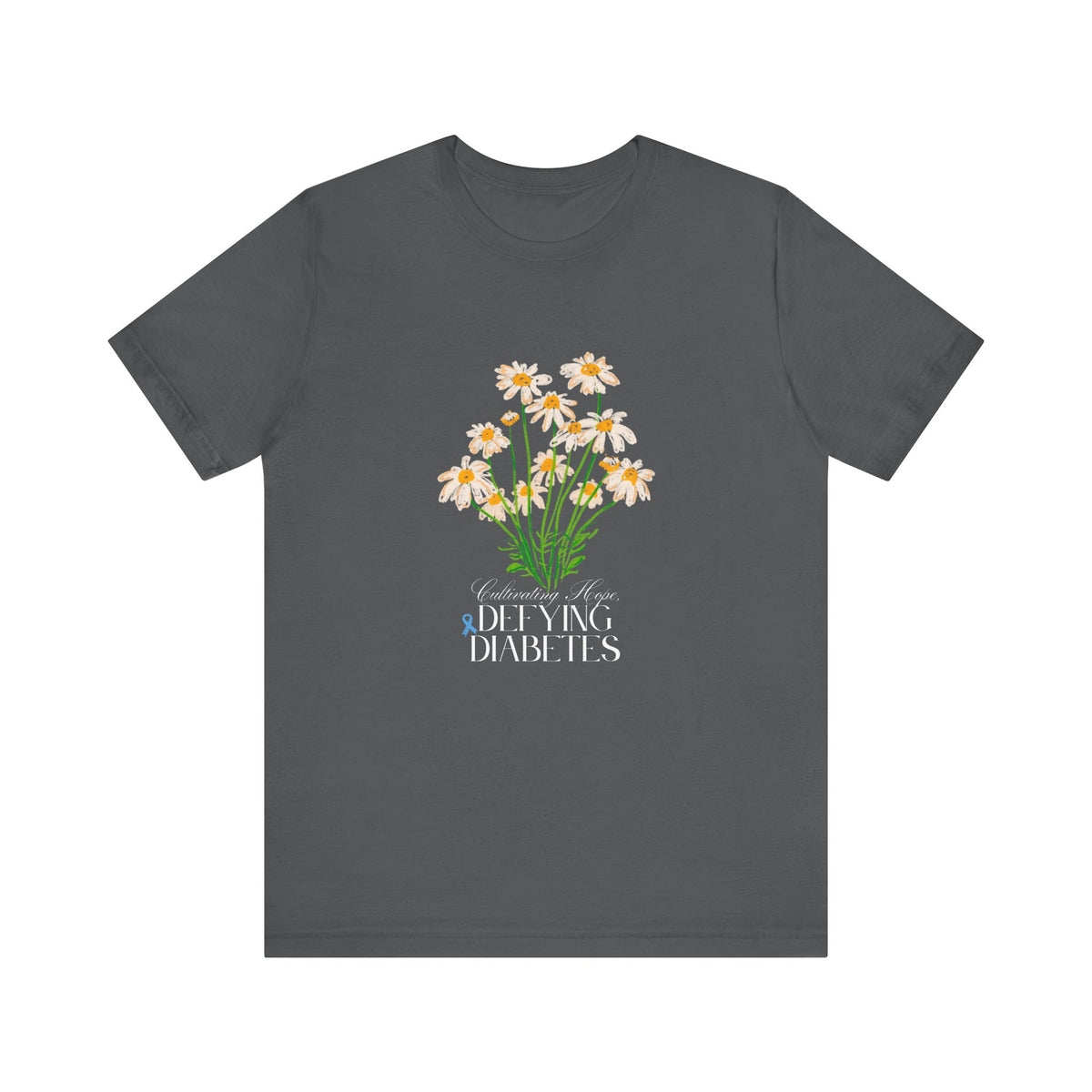 The Diabuddies Store Cultivating Hope, Defying Diabetes - Unisex Tee Cultivating Hope, Defying Diabetes - Unisex Tee: Wear your message of strength! Our "Cultivating Hope, Defying Diabetes" Unisex Tee is more than just a comfortable shirt; it's a powerful