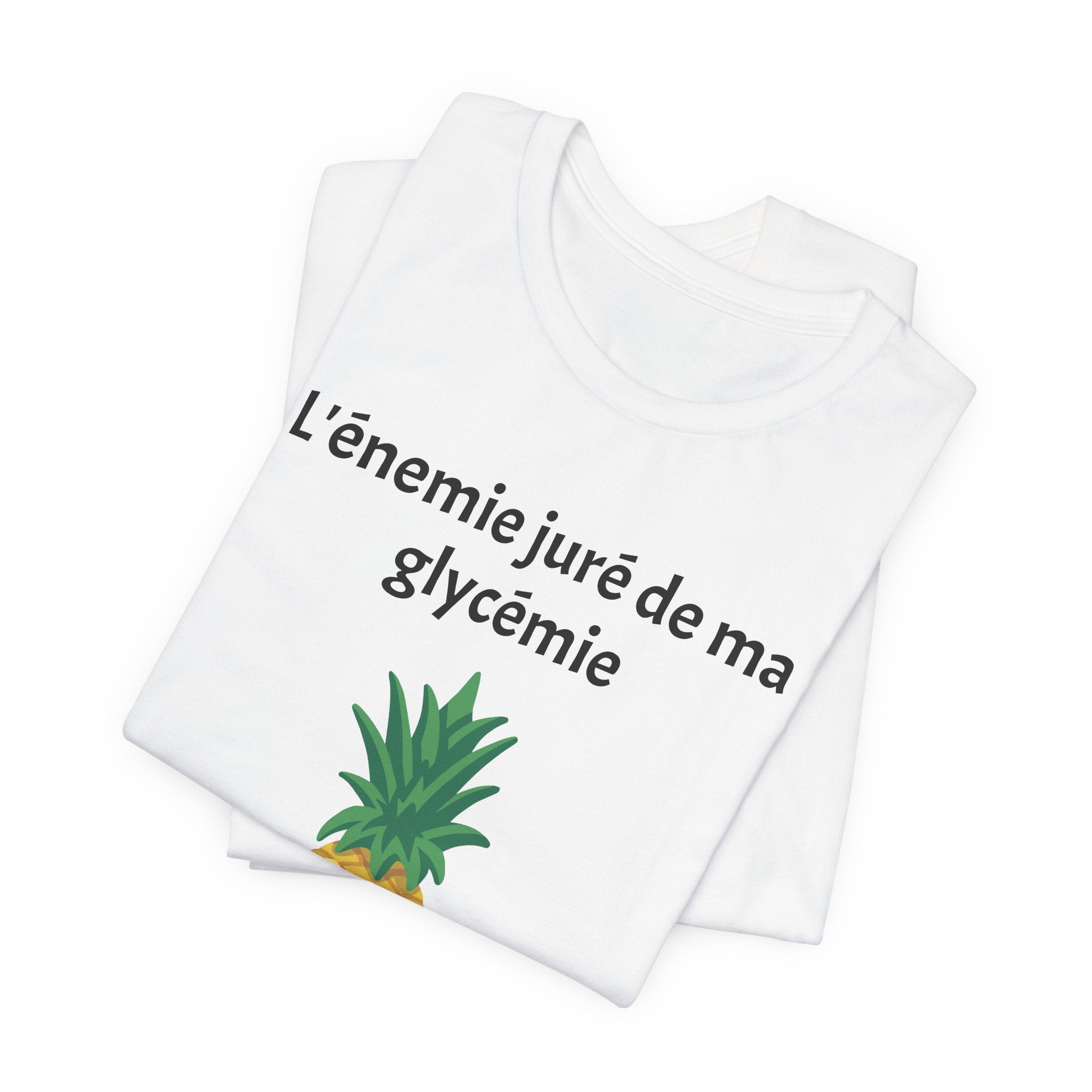 Blood Sugar's Arch Nemesis The Pineapple (French) Unisex Tee The Diabuddies Store T-Shirts $25.00