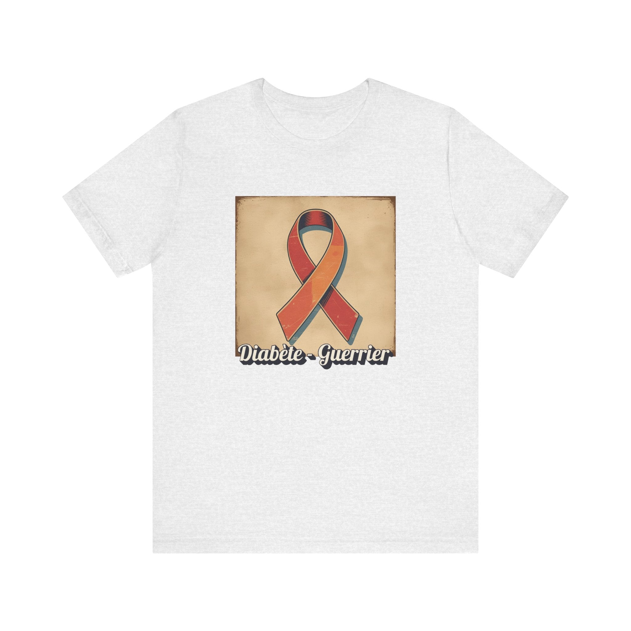 Diabetes Warrior, Retro Style (French/Guerrier) Unisex Tee The Diabuddies Store T-Shirts $22.50