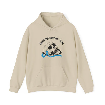 The Diabuddies Store Skull & Blue Ribbon, Dead Pancreas Club - Unisex Hoodie Skull & Blue Ribbon, Dead Pancreas Club - Unisex Hoodie: Show strength & support! Unique design for bold diabetes awareness. Hoodie Hoodies $32.41