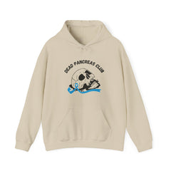 The Diabuddies Store Skull & Blue Ribbon, Dead Pancreas Club - Unisex Hoodie Skull & Blue Ribbon, Dead Pancreas Club - Unisex Hoodie: Show strength & support! Unique design for bold diabetes awareness. Hoodie Hoodies $32.41