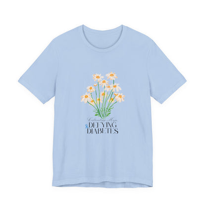 The Diabuddies Store Cultivating Hope, Defying Diabetes - Unisex Tee Cultivating Hope, Defying Diabetes - Unisex Tee: Wear your message of strength! Our "Cultivating Hope, Defying Diabetes" Unisex Tee is more than just a comfortable shirt; it's a powerful